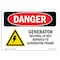 Signmission Safety Sign, OSHA Danger, 7" Height, Generator Neutral Is Not Bonded, Landscape OS-DS-D-710-L-2206 - alternate 1